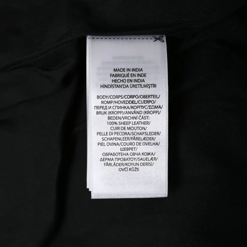 Polo Ralph Lauren Motorcycle Jacket in Black Leather